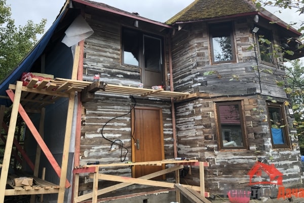 Исправление фасада деревянного дома