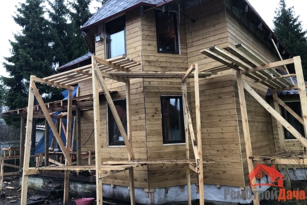 Исправление фасада деревянного дома